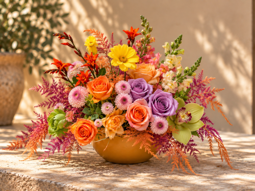 Aranjament floral - Amber & Lilac